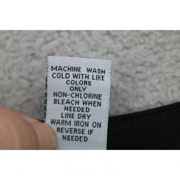 Catherine's Women's Black Dress-Sz. 2X-Faux Leather/Suede-New w/Tags-Back Zip - Picture 5 of 10